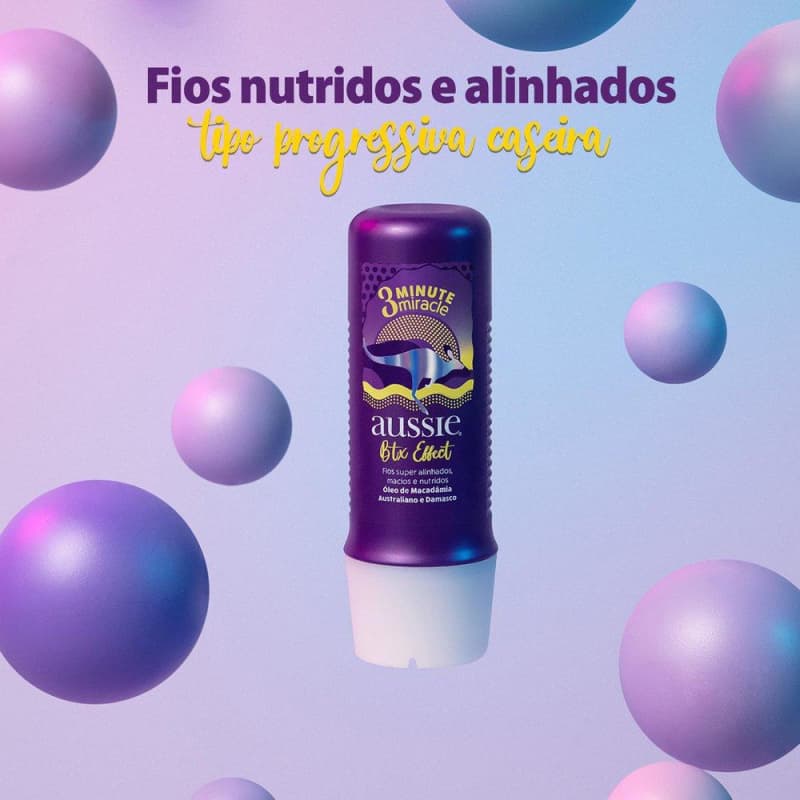 Kit Aussie Botox Effect Fios Nutridos e Alinhados Shampoo 360ml e 3