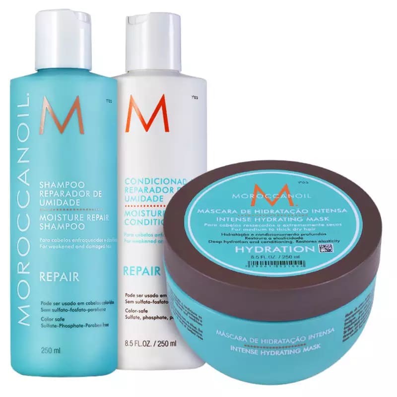 Kit Moroccanoil Repair Moisture Hydration Trio (3 Produtos) Menor preço em Kit Moroccanoil Repair Moisture Hydration Trio (3 Produtos)