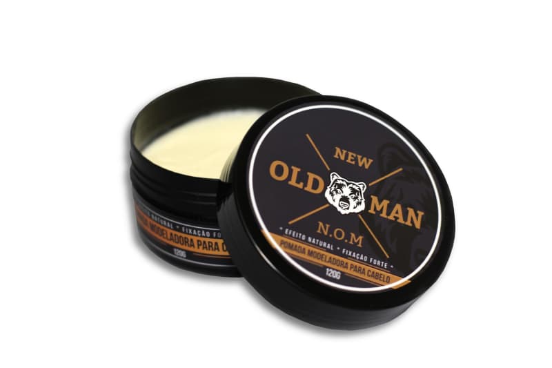 Pomada Modeladora Para Cabelo Efeito Natural / Seco - New Old Man - 120gr - Extra Forte Menor preço em Pomada Modeladora Para Cabelo Efeito Natural / Seco - New Old Man - 120gr - Extra Forte