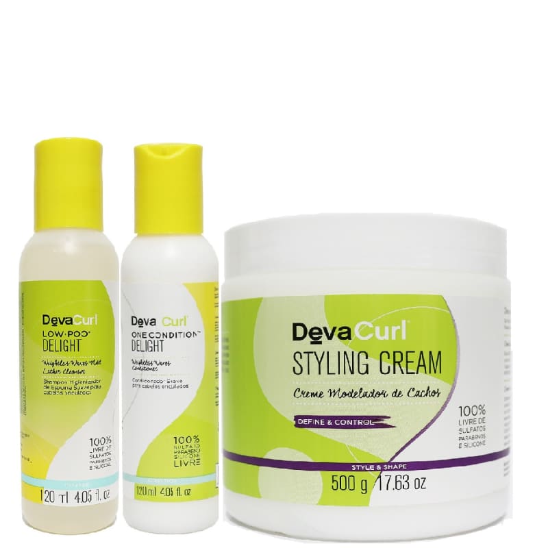 Kit Deva Curl Delight Styling Cream Trio (3 Produtos) Menor preço em Kit Deva Curl Delight Styling Cream Trio (3 Produtos)