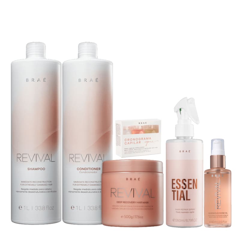Kit BRAÉ Revival Essential Completo (6 Produtos) Menor preço em Kit BRAÉ Revival Essential Completo (6 Produtos)
