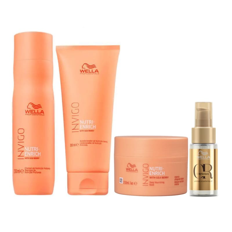 Kit Wella Professionals Invigo Nutri-Enrich +Oil Reflections Quarteto (4 Produtos) Menor preço em Kit Wella Professionals Invigo Nutri-Enrich +Oil Reflections Quarteto (4 Produtos)