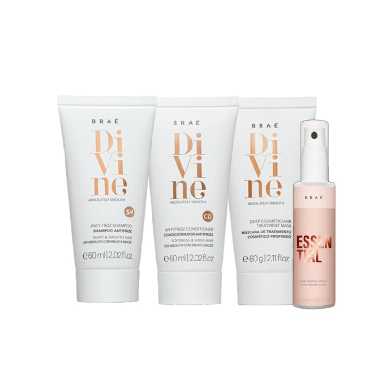 Kit Braé Divine Essential Reparador Mini (4 produtos) Menor preço em Kit Braé Divine Essential Reparador Mini (4 produtos)