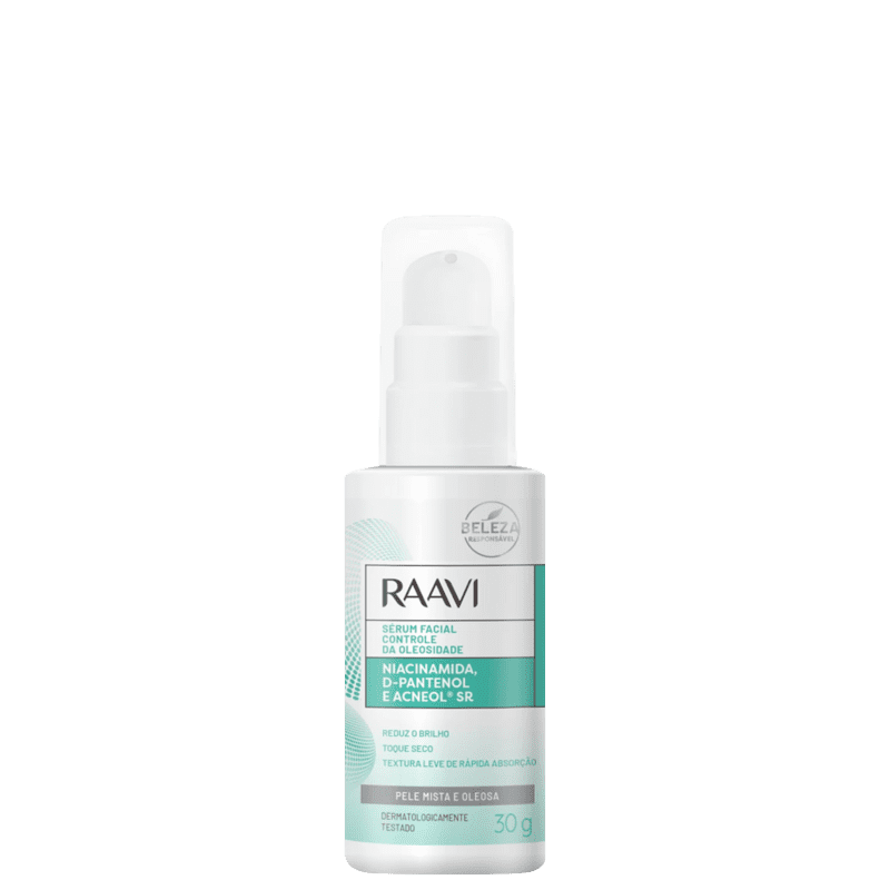 Raavi Controle da Oleosidade - Sérum Facial 30g Menor preço em Raavi Controle da Oleosidade - Sérum Facial 30g