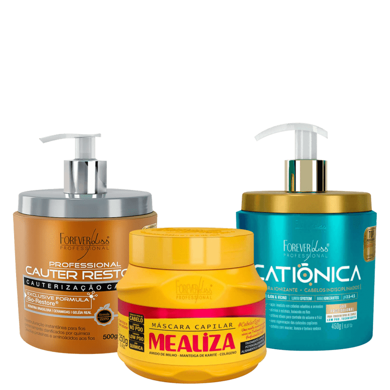 Kit Cronograma Capilar para Cabelo Liso Trio (3 Produtos) Menor preço em Kit Cronograma Capilar para Cabelo Liso Trio (3 Produtos)