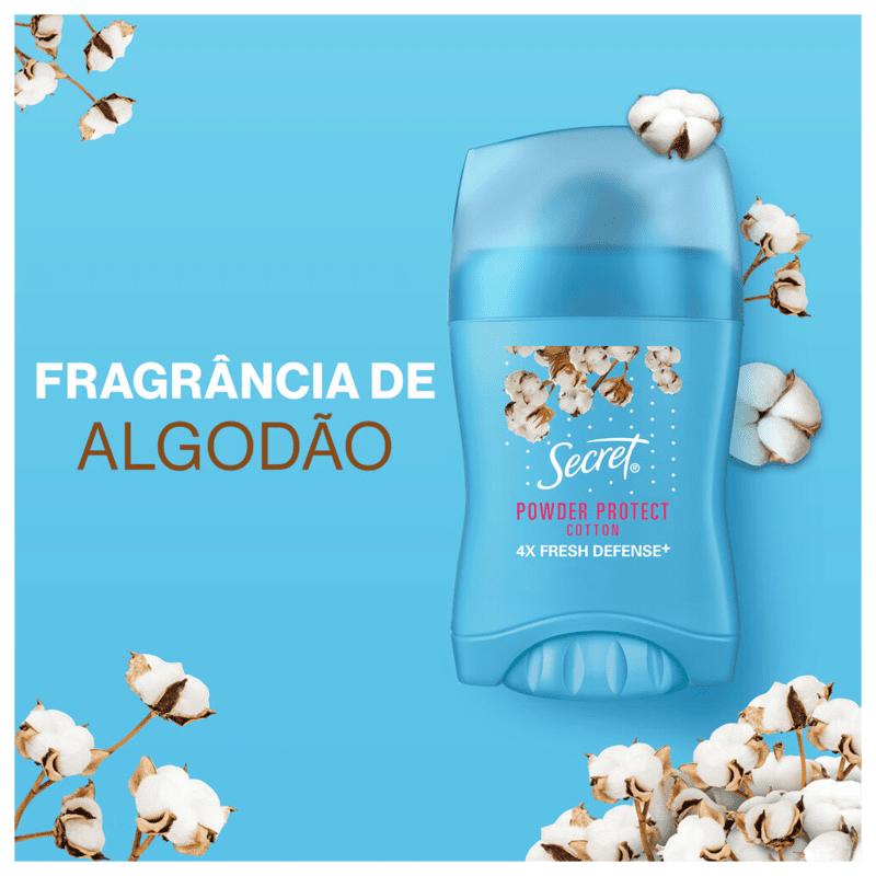 Antitranspirante Secret Powder Protect Algodão | Beleza Na Web