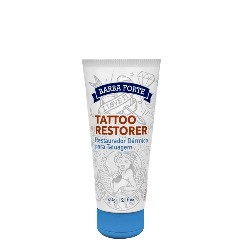 Restaurador Dérmico para Tatuagem Barba Forte Tattoo Restorer Beleza