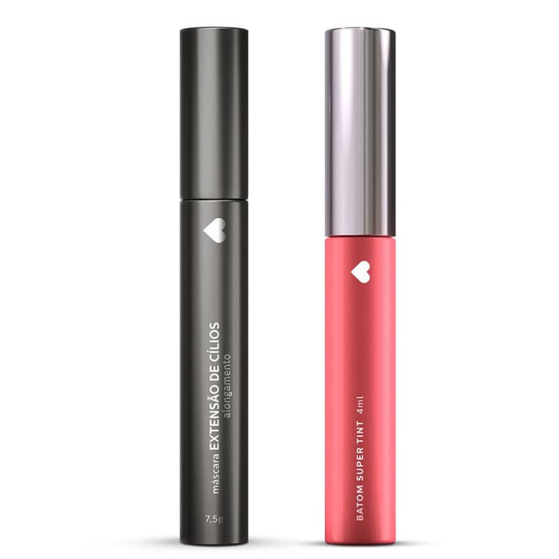 Kit Máscara Extensão de Cílios + Batom Super Tint Nudetint