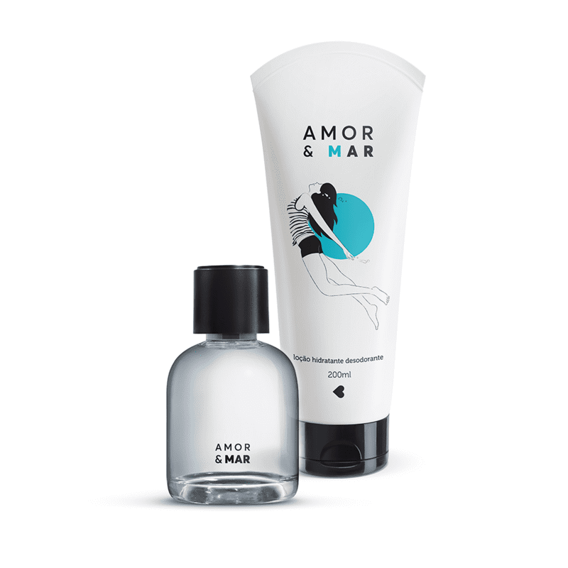 Kit Amor e Mar: Desodorante Colônia 75ml + Desodorante Loção Hidratante Corporal