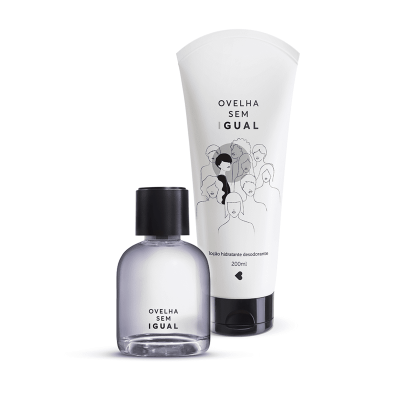 Kit Ovelha Sem Igual: Desodorante Colônia 75ml + Desodorante Loção Hidratante Corporal + Caixa Cubo G