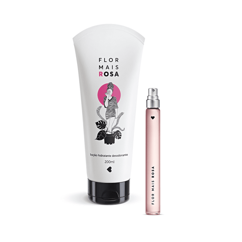 Kit Flor Mais Rosa: Desodorante Colônia 10ml + Desodorante Loção Hidratante Corporal