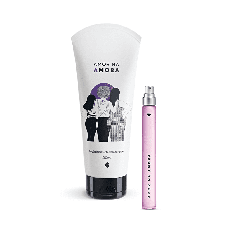 Kit Amor na Amora: Desodorante Colônia 10ml + Desodorante Loção Hidratante Corporal