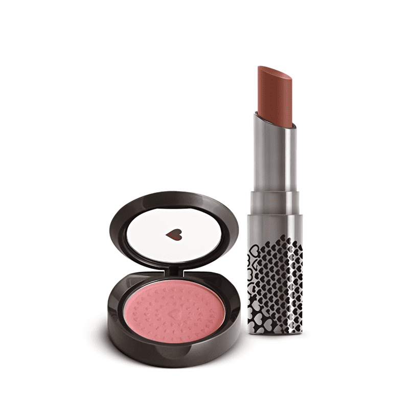 Kit Blush Compacto Rosita + Batom Volumão Amendolê