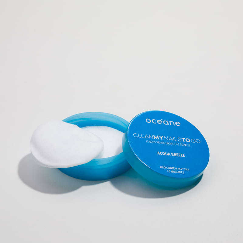 Clean My Nails To Go Acqua Breeze - Lenço Removedor de Esmalte (25 Unidades)