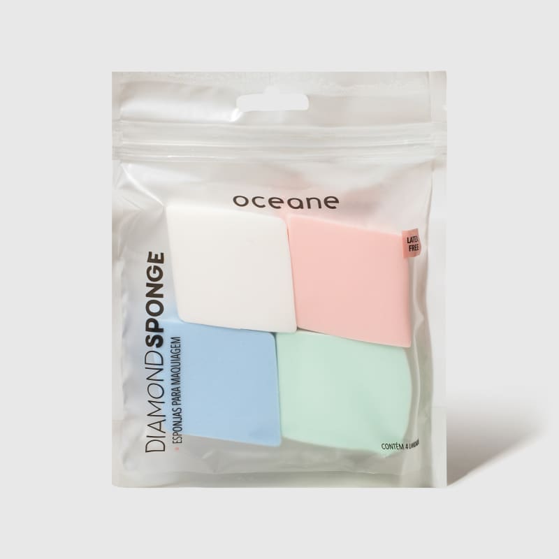 Diamond Sponge - Esponja para Base e Corretivo (4 Unidades)