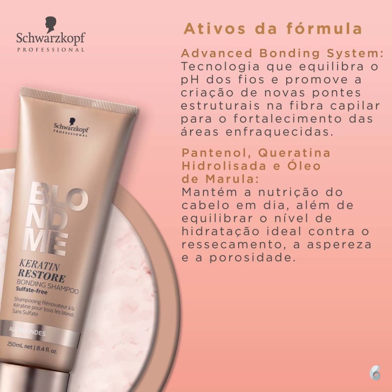Schwarzkopf Professional BlondMe - Shampoo sem Sulfato 250ml