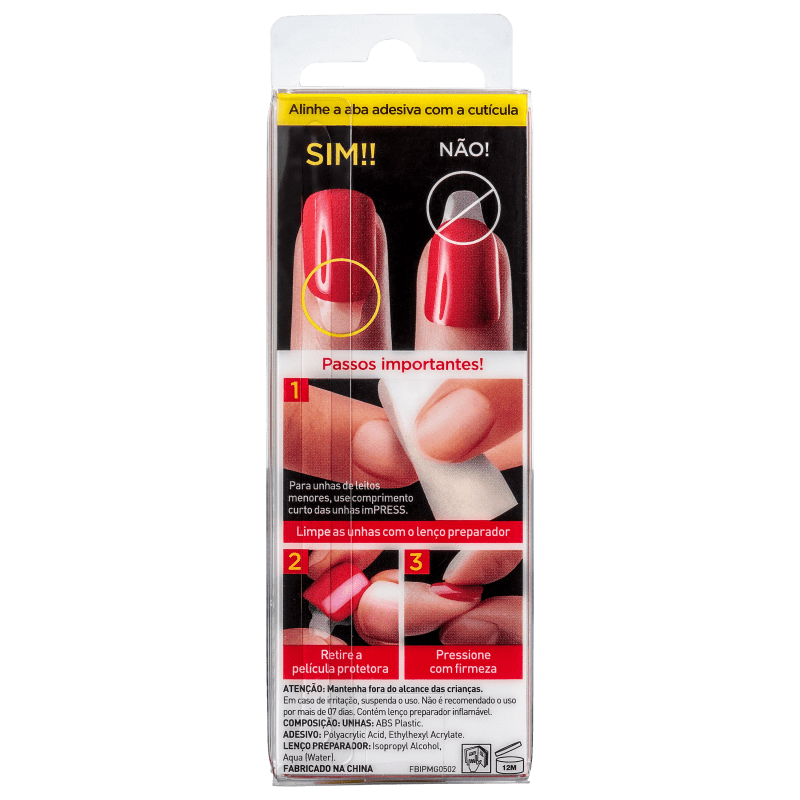 Kiss New York Impress Curta Text Appeal - Unhas Postiças