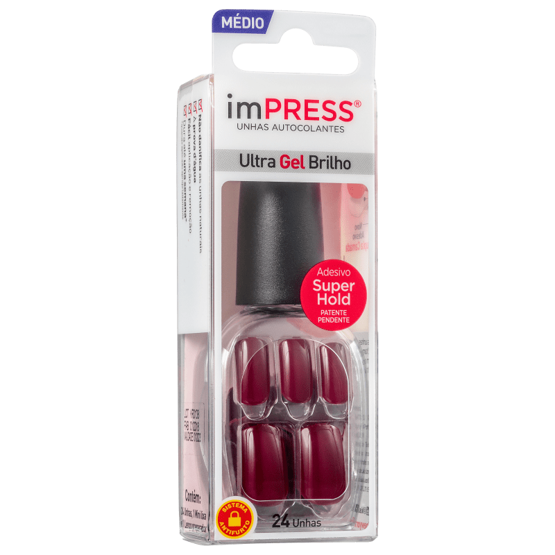 Kiss New York Impress Média Deep Kiss - Unhas Postiças