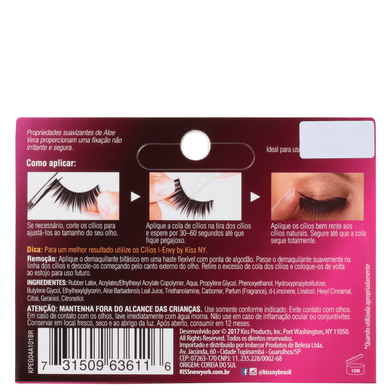 Kiss New York i-Envy com Aloe - Cola para Cílios Incolor 7g