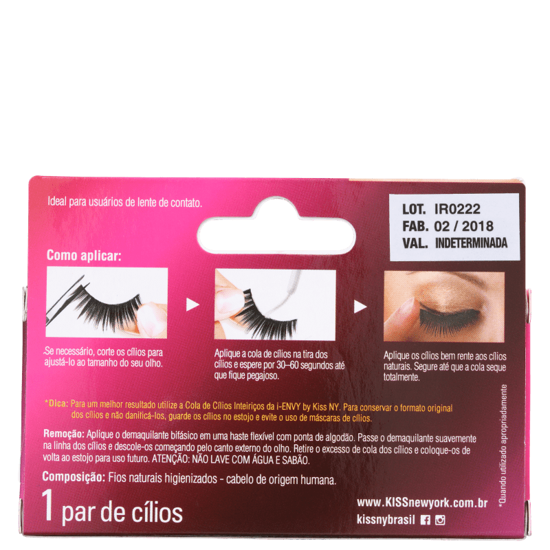 Kiss New York i-Envy Au Naturale 01 Extra Short - Cílios Postiços