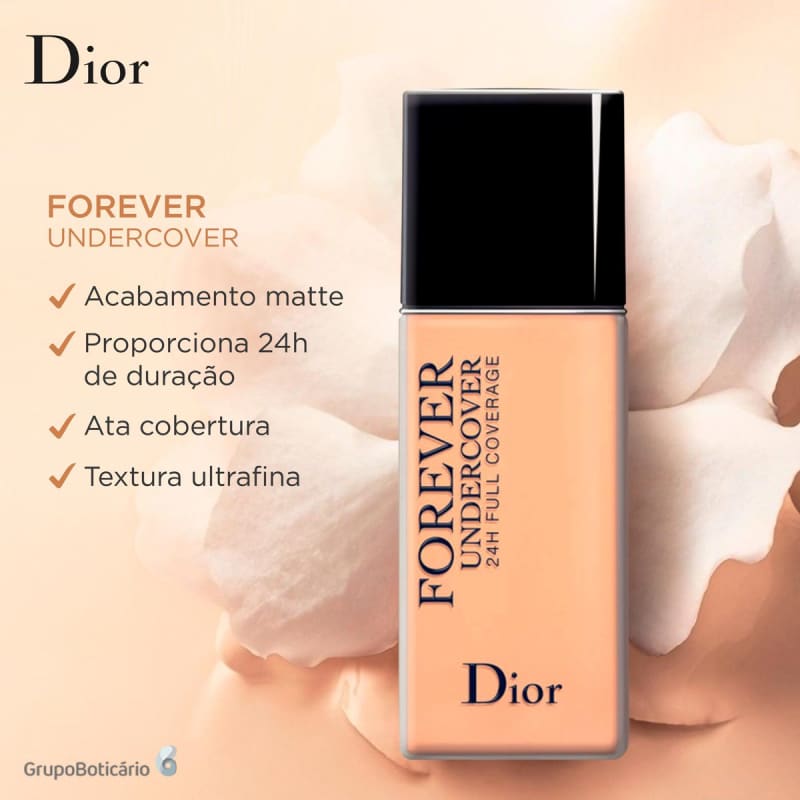 Dior DiorSkin Forever Undercover 24h 020 Light Beige - Base Líquida 40ml