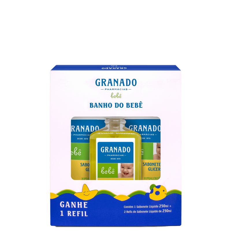 Kit Granado Bebê Hora do Banho - Sabonete Líquido 3x250ml