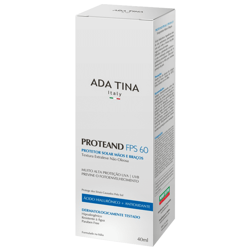 Ada Tina Proteand Mãos e Braços FPS60 - Protetor Solar 40ml
