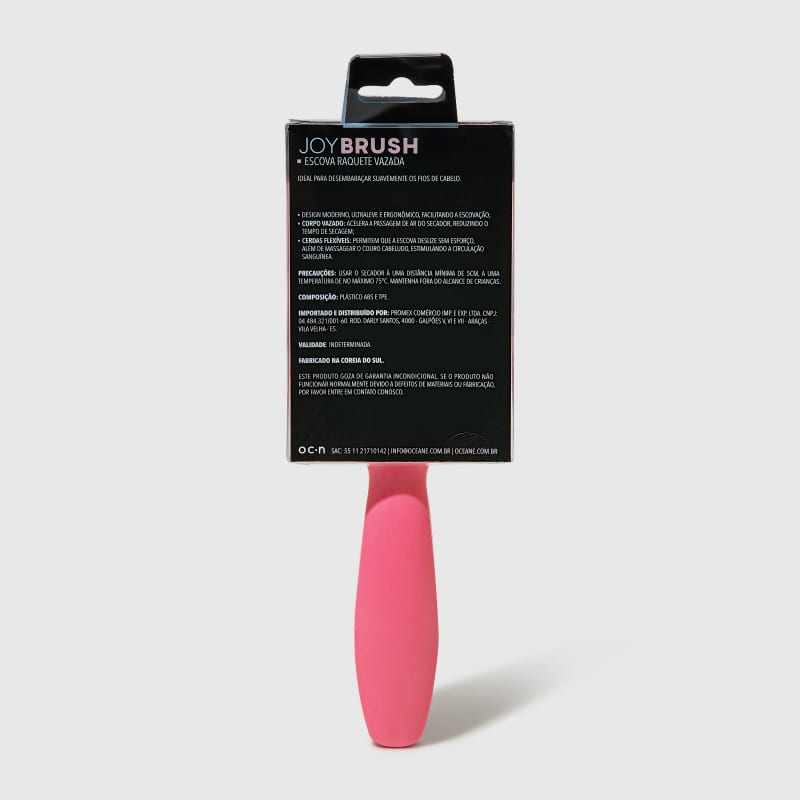 Joy Brush Rosa - Escova de Cabelo