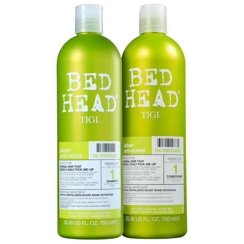 Kit TIGI Bed Head Urban Anti+Dotes 1 Re-Energize Duo Salão (2 Produtos)