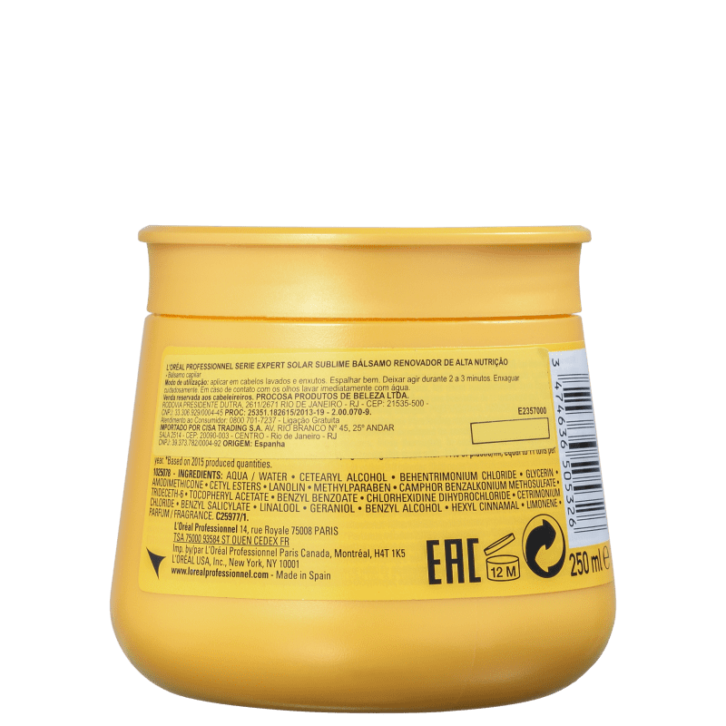 L'Oréal Professionnel Serie Expert Solar Sublime - Máscara Capilar 250ml