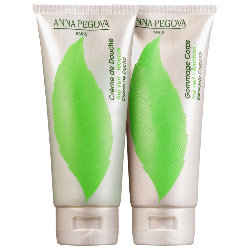 Kit Banho Anna Pegova Chá Verde - Creme de Banho 100ml + Esfoliante Corporal 100ml