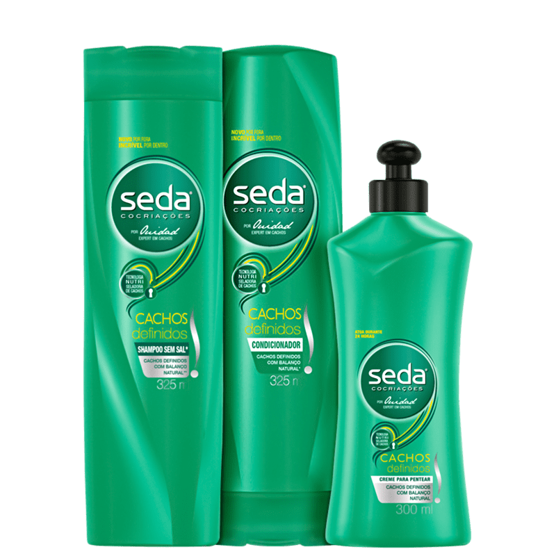 Kit Seda Cachos Definidos e Desembaraçados (3 Produtos)
