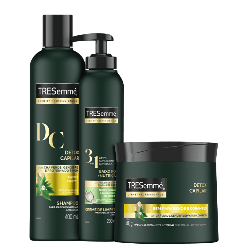 Kit TRESemmé Detox Capilar Co-Wash Trio (3 Produtos)