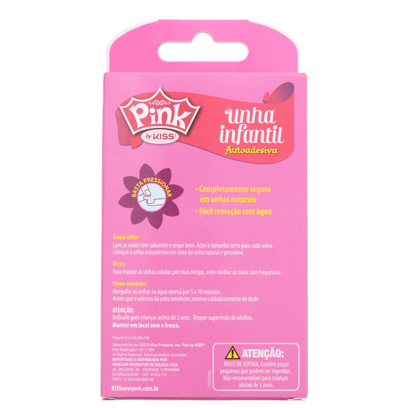 Kiss New York Pink Infantil Color Change Urso - Unhas Postiças