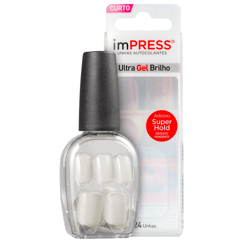 Kiss New York Impress Curta Grey Syrup - Unhas Postiças