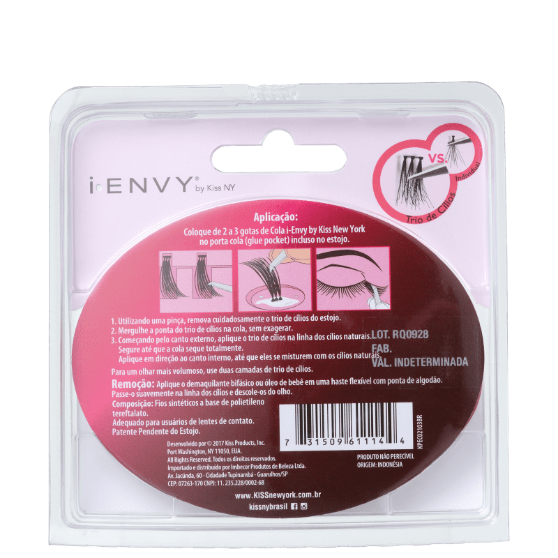Kiss New York i-Envy Trio 02 Médio - Cílios Postiços 2g