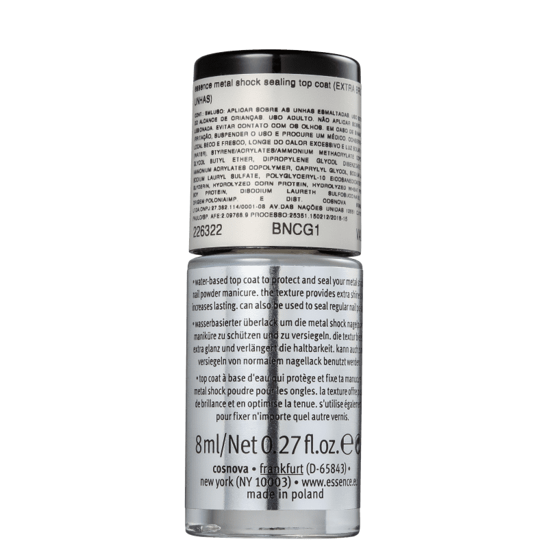 Essence Metal Shock Sealing - Finalizador para Esmalte 8ml