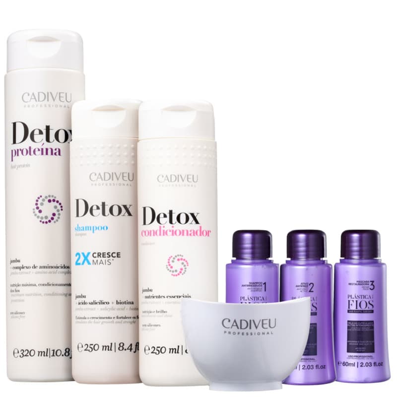 Kit Cadiveu Plástica dos Fios + Detox (6 Produtos)