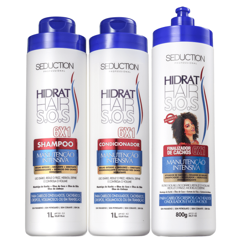 Kit Eico Seduction Hidrat Hair SOS Trio (3 Produtos)