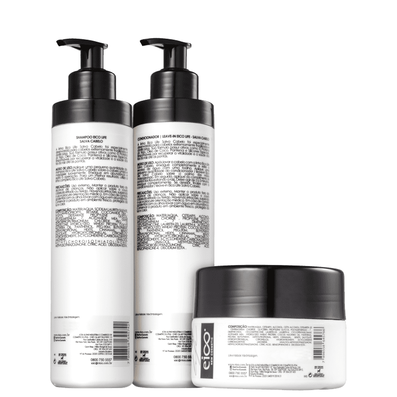Kit Eico Life Salva Cabelo Trio (3 Produtos)