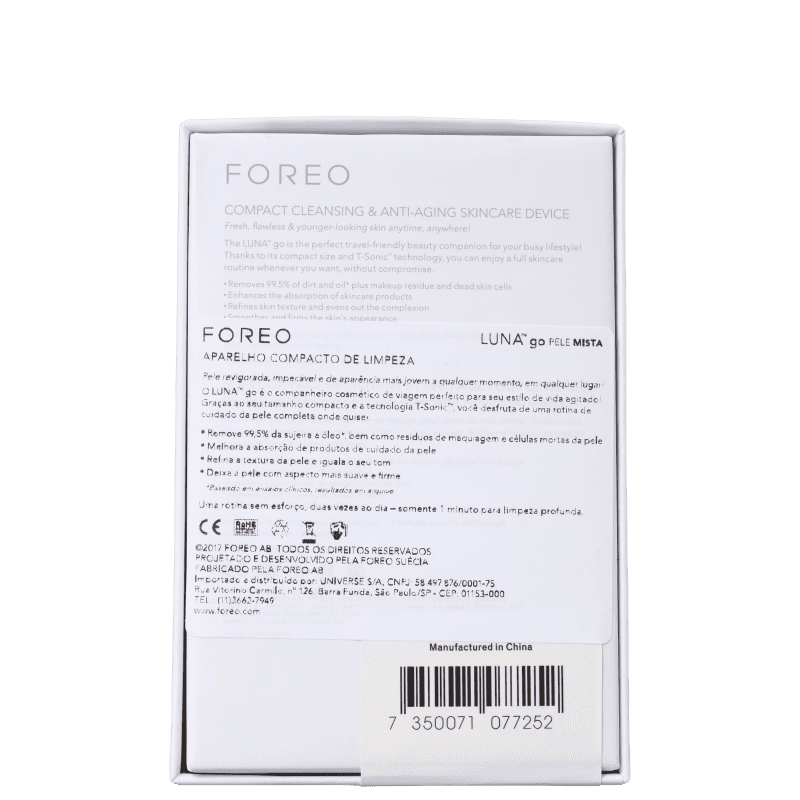Foreo Luna Go Pele Mista - Escova Facial Elétrica