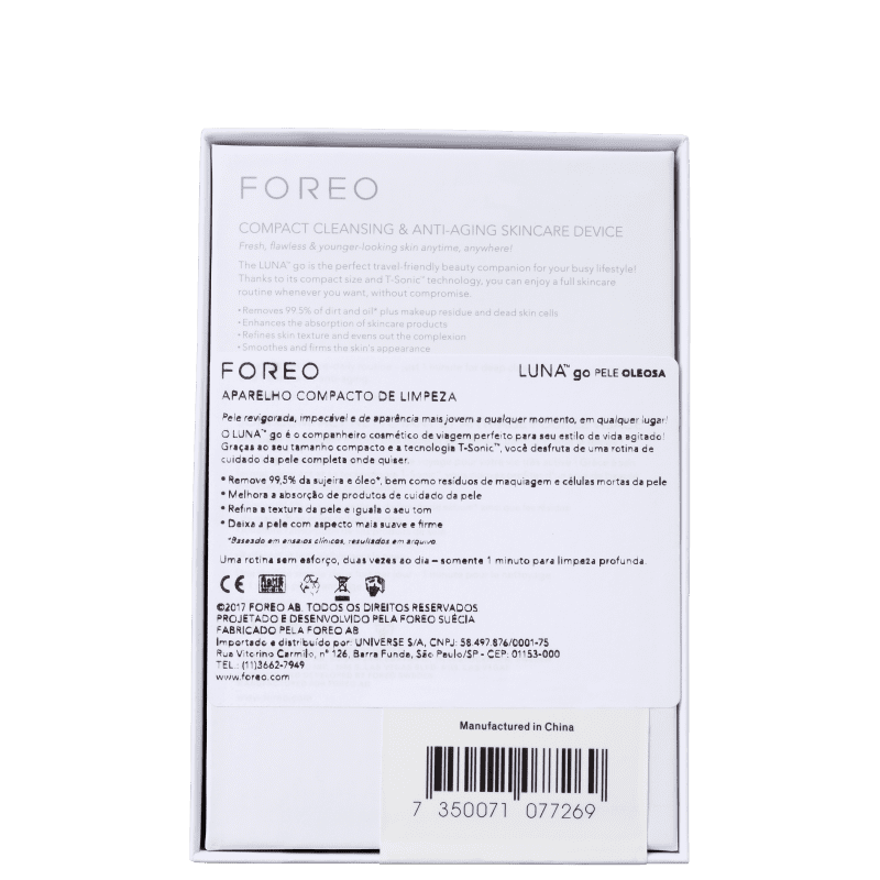 Foreo Luna Go Pele Oleosa - Escova Facial Elétrica