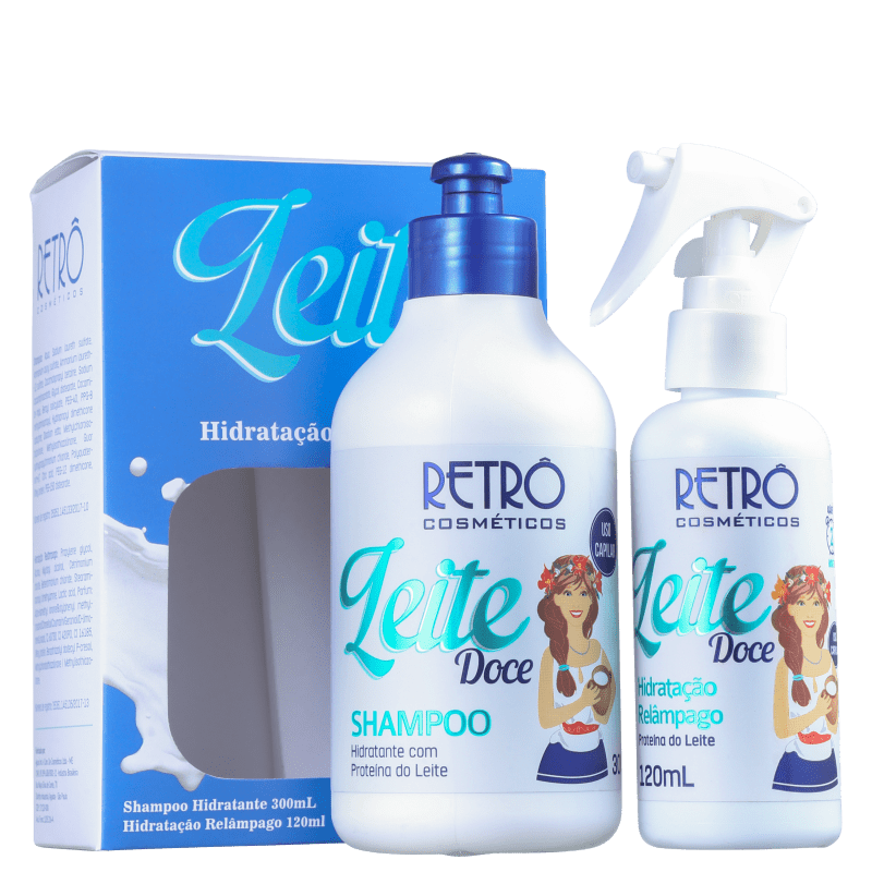Kit Retrô Cosméticos Leite Doce Relâmpago (2 Produtos)