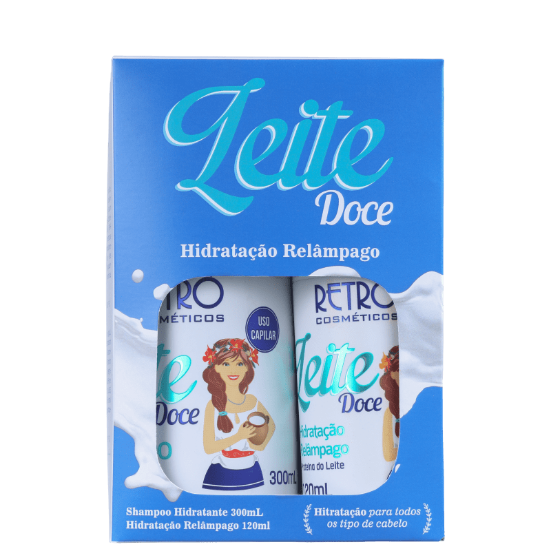 Kit Retrô Cosméticos Leite Doce Relâmpago (2 Produtos)