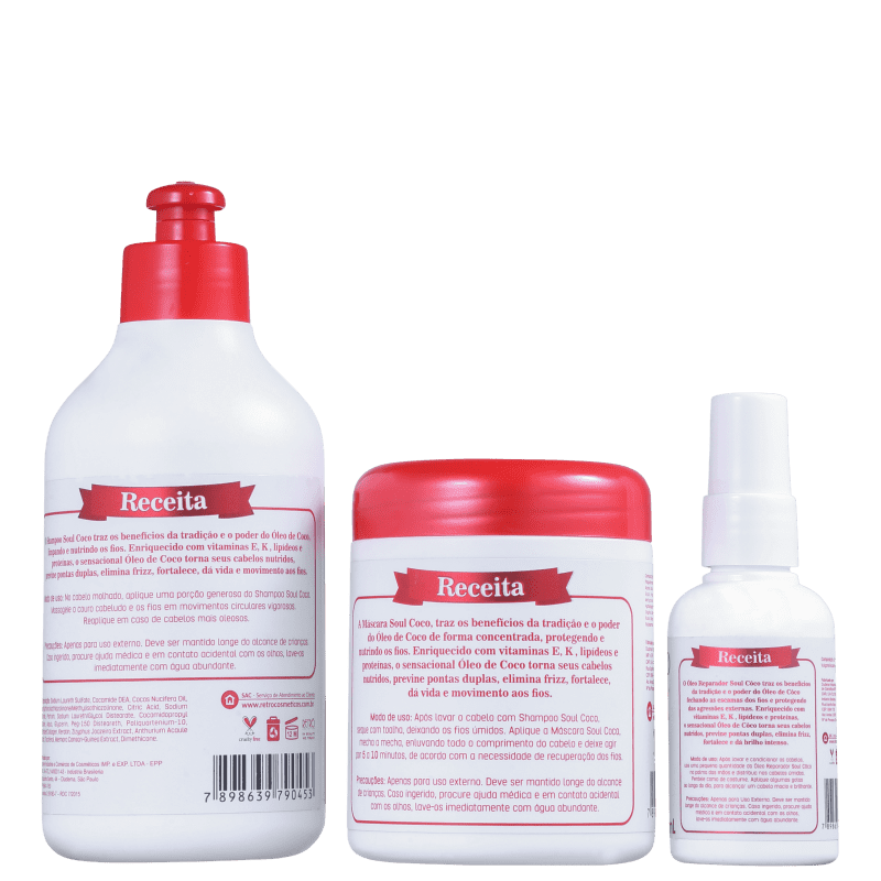 Kit Retrô Cosméticos Soul Coco (3 Produtos)