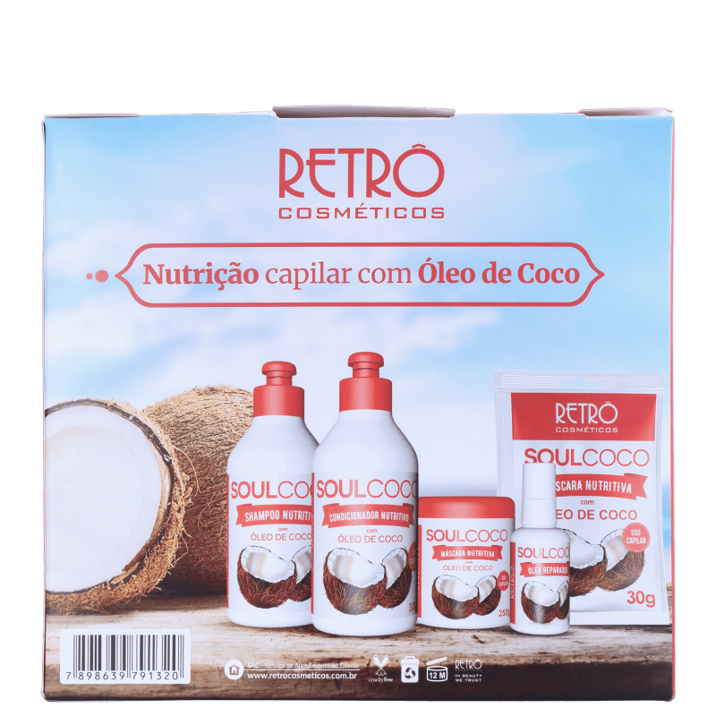 Kit Retrô Cosméticos Soul Coco (3 Produtos)