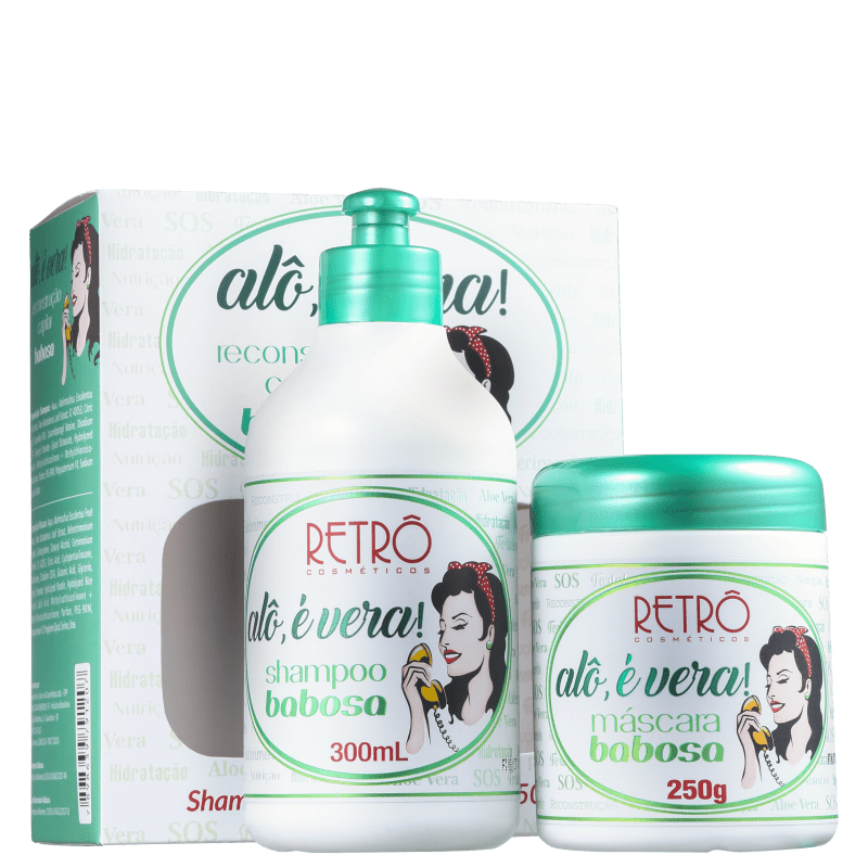 Kit Retrô Cosméticos Alô, É Vera! Babosa Tratamento (2 Produtos)