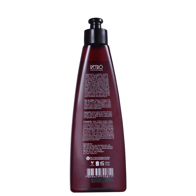 Retrô Cosméticos Red Elizabeth - Shampoo Matizador 300ml