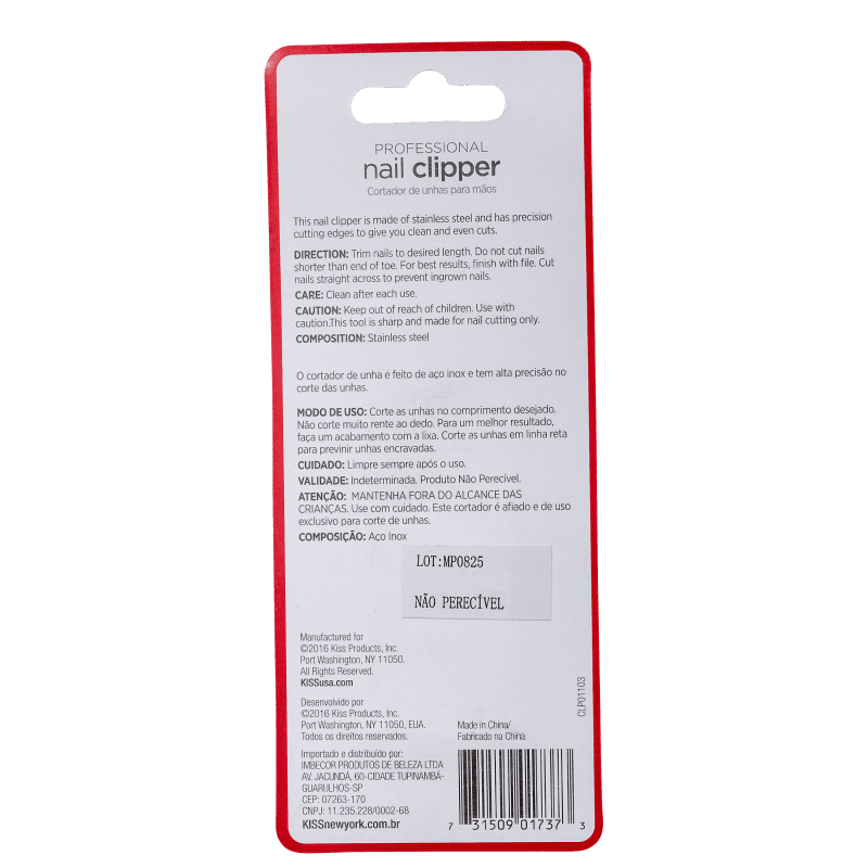 Kiss New York Clipper - Cortador de Unha 18g