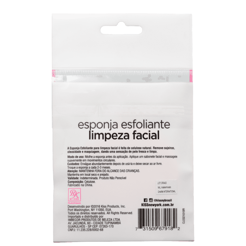 Kiss New York Ruby Kisses Esfoliante - Esponja Facial 4g